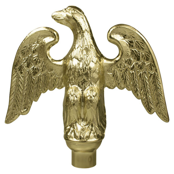 Gold Metal Perched Eagle Indoor Pole Topper