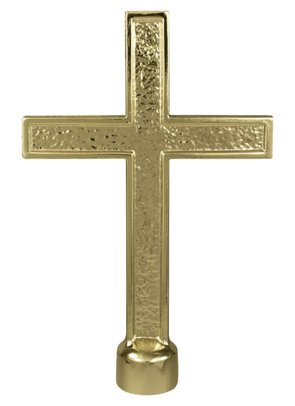 Metal Gold Passion Cross Pole Topper