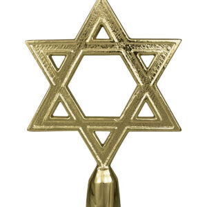 Metal Gold Star of David Pole Topper