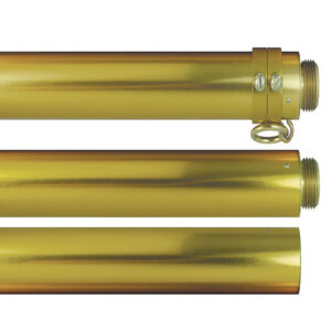 Deluxe Aluminum Indoor Flagpole Gold 1 or 2 Piece Pole