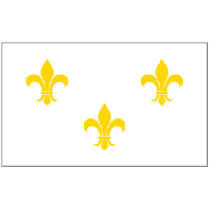 Fleur-De-Lis Nylon Flag – White-3