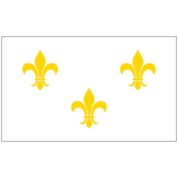 Fleur-De-Lis Nylon Flag – White-3