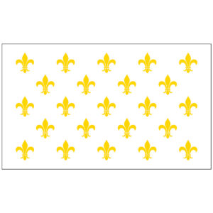 Fleur-De-Lis Nylon Flag – White-23